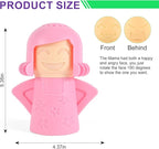 Asltw Happy or Angry Mom Microwave Cleaner, Microwave Oven Steam Cleaner, Just Add Vinegar and Water, Easily Cleans the Crud in Minutes (Pink)