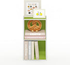 Furinno Luder Bookcase / Book / Storage, 2-Tier Cube, Green/White