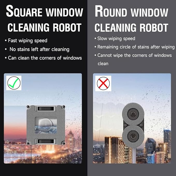 Frewico Window Cleaning Robot, Intelligent Cleaning with 4-Nozzle Wide-Angle Spray Technology, Deep Edge Cleaning, 5600Pa Suction Power