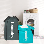 Sylfairy 2 Pack XL Laundry Bag with Strap,Heavy Duty Travel Laundry Bag,Rip-Stop Dirty Clothes Shoulder Bag with Drawstring,Easy Fit a Laundry Hamper or Basket Travel Essentials