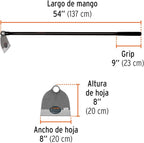 TRUPER AL-2M Round Eye Hoes w/ 54" Handle 1.7Lb (0.77Kg)