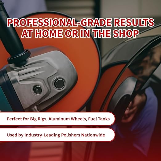 Renegade Products Aluminum Polishing Mini Kit Complete with Buffing Wheels, Buffing Compounds, Right Angle Grinder Safety Flange, Pro Red Hand Polish and Microfibers