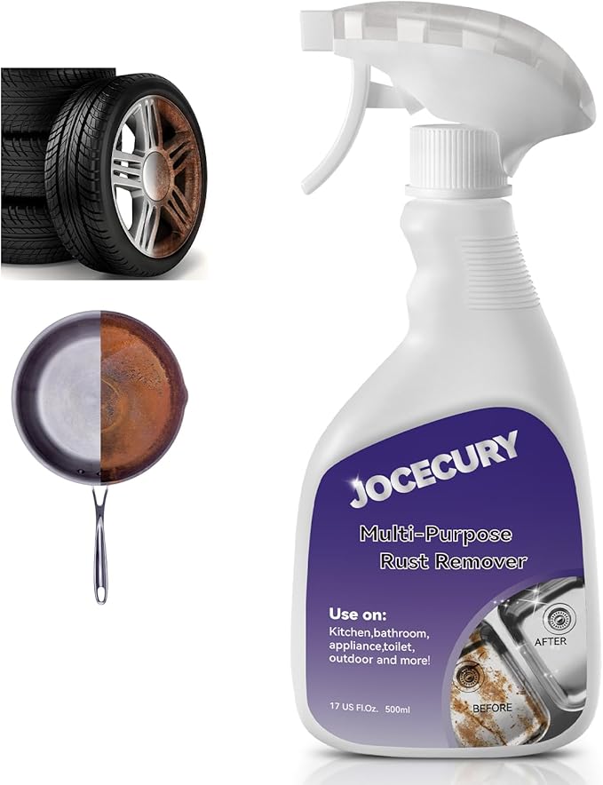 Jocecury 500ML Stainless Steel Rust Remover, Multi-Purpose Foam Cleaner, Dissolves Rust Particles, Stainless Steel Appliance Cleaner,Food-safe Formula,Metal Cleaner