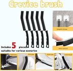 Crevice Cleaning Brush，12Pcs Multifunctional Hard Bristle Cleaning Tool with rubber gloves for Kitchen, Bathroom,Corner, Grout, Sink,toilet, Window Track, Bathtub, Vehicle, Faucets