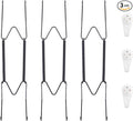 Bilillo 3 Pack Plate Hangers for The Wall, Suitable for 9''-11'' Decorative Plate,Invisible Heavy Duty Wire Plate Holder with Wall Hooks, Plate Hangers for Displaying Plates, Platter, Dish (Black)