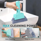 Magic Window Track Cleaner, 2024 Upgraded Window Groove Cleaning Brush Tools Set, Hand-held Window Track Cleaner Brushes Tools Set for Window lides Gaps Tile Lines Shutter Car Vents (Blue 3PCS)