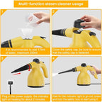 Handheld Steam Cleaner - High Pressure Steam Cleaner With 350ML Tank, Multi-functional Cleaning Tools for Kitchen, Bathroom, Couch, Car. Portable Steamer Makes Housework Easier