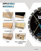 7-1/4-Inch 24-Tooth Circular Saw Blade with 5/8-Inch Arbor, Framing Wood Cutting, Carbide Tip, Thin Kerf, for Plywood, MDF, OSB, Laminated, 10 Pack