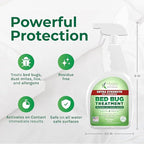 Hygea Natural Extra Strength 24 oz Bed Bug & Mite Spray Bundle - Child & Pet friendly - Stain & Odor Free - 66% Stronger Natural Formula (6 Pack)
