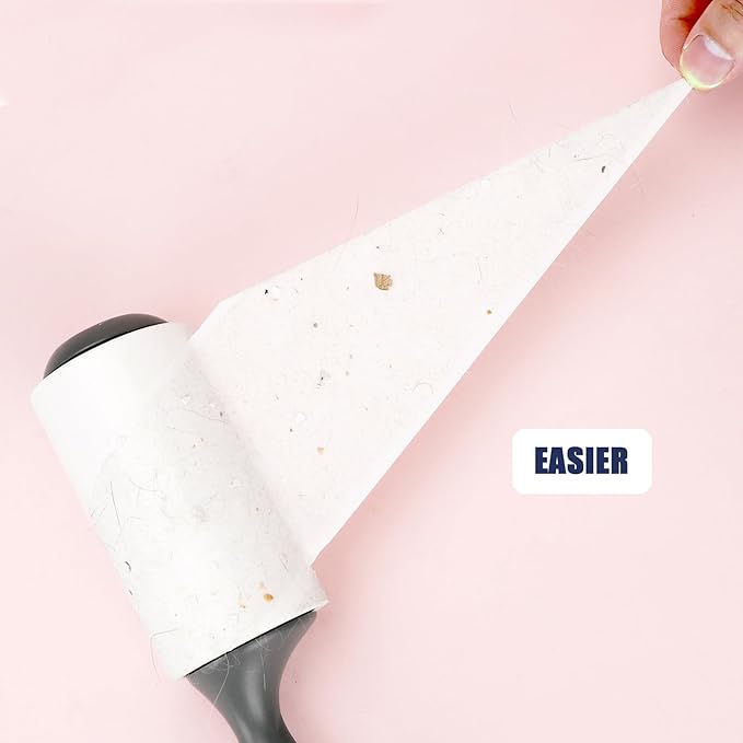 4 inch Lint Roller Refills Only Compatible with Scotch Brite Pet Hair Pickup Everyday Clean Lint Rollers, 50% Stickier, 60 Sheets Each Refill, 6 Pack, 360 Sheets Total (1 3/4'' Inside Dia.)