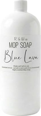 R&W CO. Original 32 oz Premium Mop Soap Blue Lava Scented, Gentle Floor Cleaner for all Surfaces, Non-Toxic, Pet and Skin Safe Formula, Streak-Free Shine