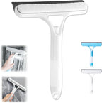 3 in 1 Spray Window Squeegee Cleaner Scraper, Window Squeegee with Spray, WindowSqueegee Cleaner Tool with SprayBottle for Shower Glass, Mirrors, Car, Home Window Cleaner Tool(White)