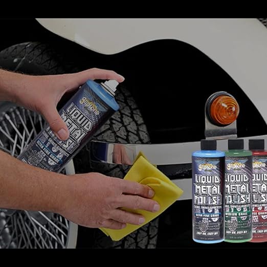 Gliptone Metal Polish Kit, Includes Ultra Fine Grade, Medium Grade and Coarse Grade, Rimguard 2oz, Metal Wash Plus 2oz, Softouch Drying/Polishing Towels, Cleans, Shines & Protects