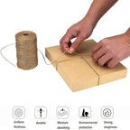 1312 FT Natural Jute Twine,3ply String Twine, Industrial Packing Materials Packing String for Gifts,DIY Crafts, Decoration, Bundling, Gardening and Recycling（4pcs）