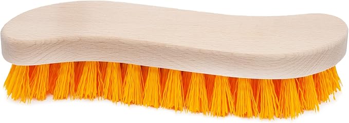 Pack of 3 - Hard Bristle Scrub Brush - Stiff Brush for Cleaning, Heavy Duty Utility Hand Brush Set for Indoor and Outdoor, Nylon Scrubbing Brush