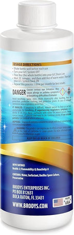 Brodys - A/C HVAC Drain Line Cleaner, 8oz Bottle, (Great to use at home, in the office, at restaurants and large commercial buildings), AC Drain Line Condensate Cleaner (2 Pack)