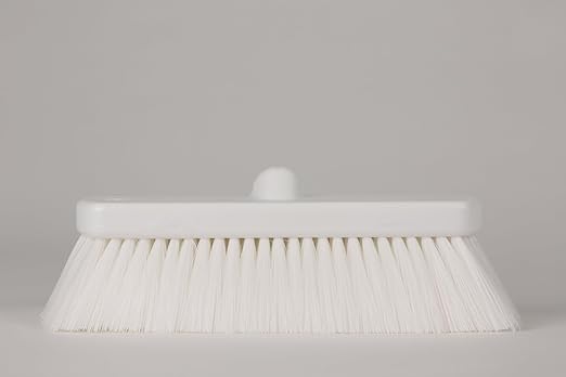 SPARTA 41278EC02 Flo-Thru Plastic Wall Scrub Brush, Equipment Brush With Soft Nylex Bristles For Industrial Kitchens, Hospitals, Commercial Cleaning, 4 Inches, White
