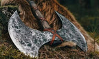 Forest Hunting 40” Two Handed Large Berserker Axe, Large Norse Axes,Scandinavian Style Viking Dane Ax Double Headed, Functional Viking Battle (Two Hand Large Double Headed Axe)