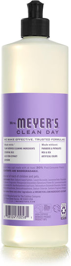 MRS. MEYER'S CLEAN DAY Liquid Dish Soap, Biodegradable Formula, Lilac, 16 fl. oz