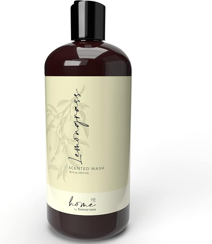 Home by Forever New – Scented Liquid Laundry Detergent, Lemongrass, 16 Fl Oz – Perfect for Washing Towels, Bed Linens, Clothing, and More