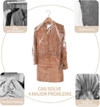 BEISHIDA 20PCS 47 Inch Plastic Garment Bag-Plastic Clear Dry Cleaner Laundry Bags for Clothes Cover Hanging Clothes Storage for Long Dresses Skirt Coat Suit Shirt Jacket