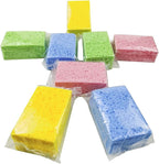 Cellulose Sponges Kitchen, for Washing Dishes, in Bulk, 24 Pack (3 Count x 8 Individually Wrapped + 2 Free Scouring Pads), 100% Natural Biodegradable