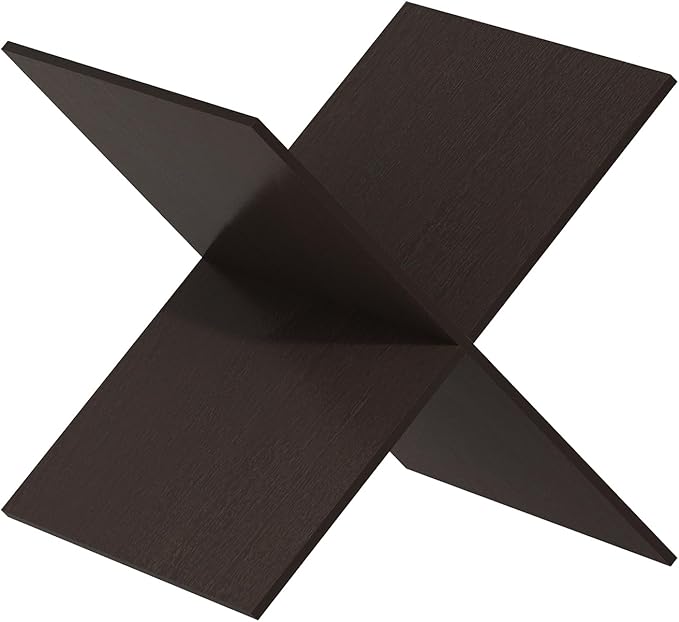Furinno Cubicle X-Shelf Cube Organizer Insert (Does not fit IKEA Kallax Shelving), Black Dark Oak