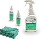 PureGreen24 Starter pack Safe & Effective Disinfectant Kills Deadly Germs including RSV COVID-19 Norovirus MRSA Staph flu Contains no toxic chemicals odorless (1 32 & 2 4oz sprays 3 XL MFC’s)