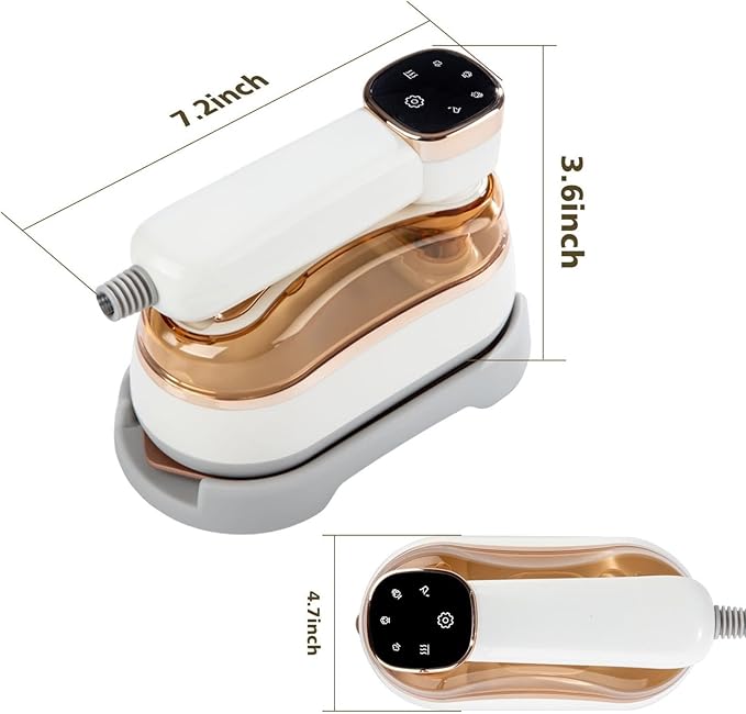 Garment Steamer for Clothes, 2-in-1 Portable Handheld Wrinkle Remover & Steam Iron, 1200W Fast Heat-Up, Compact Travel-Friendly Design, 180ml Tank, Ceramic Soleplate, Rotating Handle