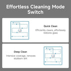 FMART W7 Window Cleaning Robot – Dual Nozzles Ultrasonic Spray, 4000Pa Suction, AI Path Planning, Edge Detection, Anti-Slip Safety, App Control Window Cleaner Robot for Indoor/Outdoor Glass & Tiles