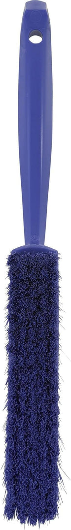 Vikan 45878 Bench Cleaning Brush, Polypropylene/Polyester Soft Bristle Dustpan Brush & Sweeper With Handle, 14-Inch, Purple