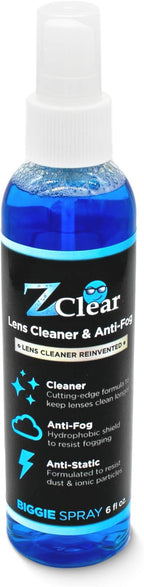 Anti-Fog 6oz Spray | Eye glasses cleaner | Goggles anti fog | Sunglasses cleaner | Windshields | Mirrors | Visors | Safe for all Lenses |+ With Microfiber Cloth
