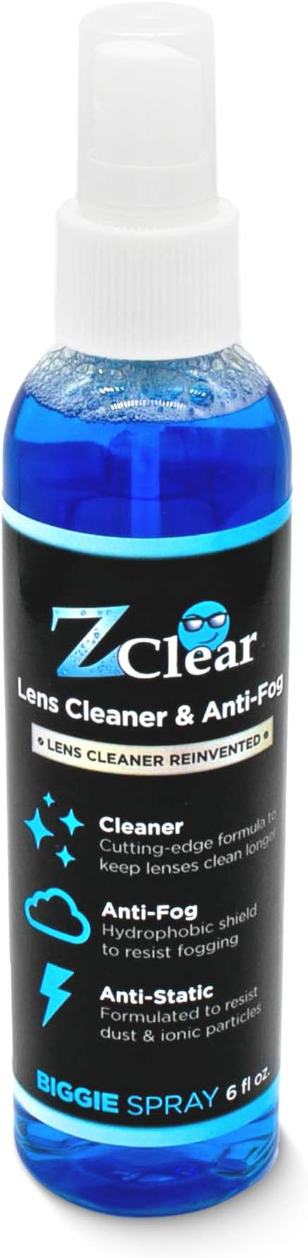 Anti-Fog 6oz Spray | Eye glasses cleaner | Goggles anti fog | Sunglasses cleaner | Windshields | Mirrors | Visors | Safe for all Lenses |+ With Microfiber Cloth