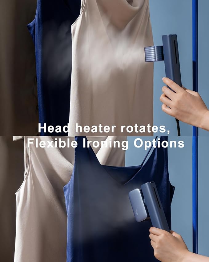 G2 Pro Smart Handheld Steamer for Clothes – Global Voltage Adaptation, Palm-Sized & Lightweight (0.8lb), Dual Steam Modes, Easy Wrinkle Remover, Auto Shut-Off, for Travel & Home (100-240V)