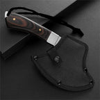 DOOM BLADE 8.5" Camping Hatchet Axe with Nylon Sheath,Small Tomahawk Viking Axe Forged High Carbon Steel for Full Tang Wooden Grip,Portable Camping Axe for Outdoor Splitting Wood,Hunting Survival