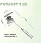 Dual-Head Weed Puller Tool, 2 Pack Heavy Duty Weeder Tool & Weed Remover, Garden Uprooting Tool with Hoe and Rake for Easy Weed Removal