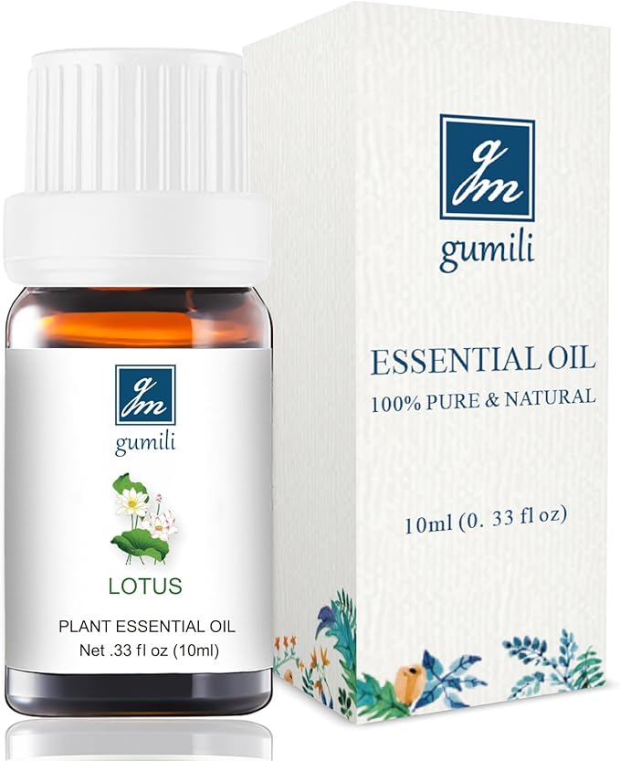 Lotus Essential Oil - Pure Natural Fragrance for Aromatherapy, Perfume Making, Candles, Soap, Room Spray, Diffuser Blends - Organic, 10mL Undiluted