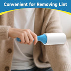 Swihauk 600 Sheets Extra Sticky Lint Rollers for Pet Hair, Easy Spiral Tear Lint Roller for Clothes with Ergonomic Handle, Multipurpose Lint Remover for Furniture, Carpet, Car Seat