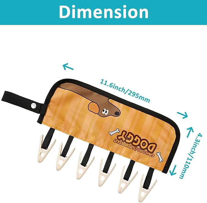 TamBee Travel Hanger Clips, Cruise Ship Essentials Portable Folding Clothes Hanger Clips Towel Drying Rack Sock Dock Swimsuit Drying Rack Hanger with 6 Clips Pack of 3 (Animals)