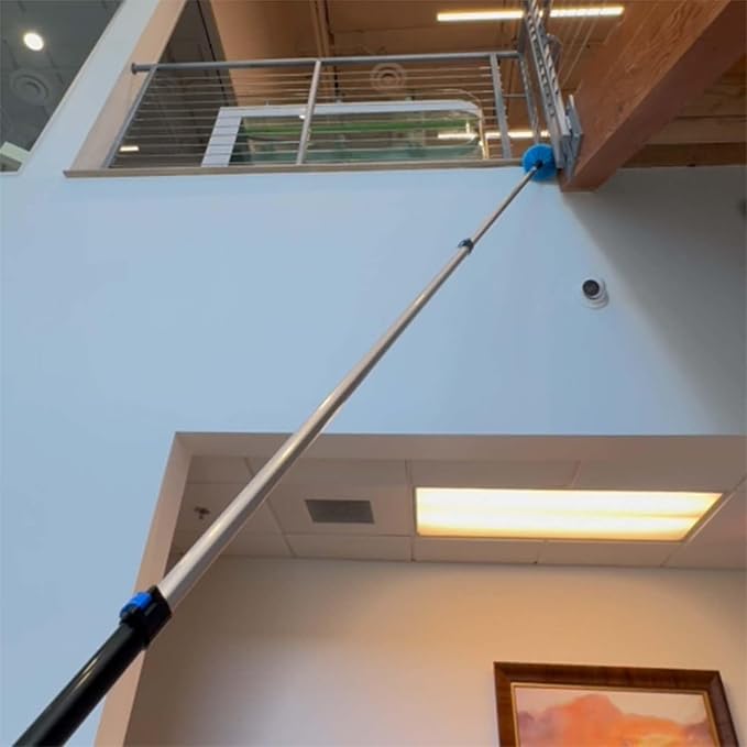 90° Foldable Baseboard Wall Cleaner Mop, Cobweb Duster, Window Cleaning Squeegee Dusting Kit for Extension Pole(Pole Not Included) (1)