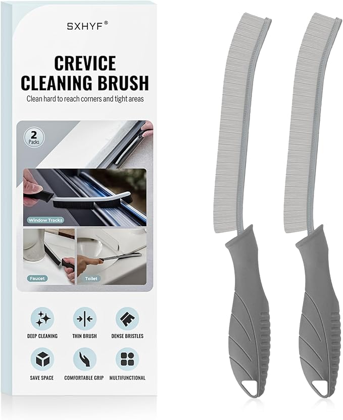 SXhyf Cleaning Brush - Hard Bristle Crevice Cleaning Brush, Multifunctional Gap Scrub Brush, Kitchen Essentials, Bathroom Cleaner Tools for Household Use, Home, Window, Toilet, Stove