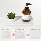 2 PCS Water Absorbing Stone Tray for Sink, Diatomite Bathroom Tray Quick Dry Dish Soap Holder Kitchen Sink Organizer for Modern Home Decor - White