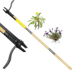 Weed Puller Tool with Long Handle,44'' Heavy Duty 4-Claw Stand Up Garden Weeding Tool-Double Weeding Technique,Weed Remover Tool That not Body Bending（Ergonomic）