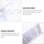 Mini Broom and Dustpan Set 2pcs White, Handheld Household Cleaning Brush Combo for Kitchen and Desktop Use, Compact Home Cleaning Accessory