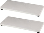 2 Pcs Water Absorbing Stone Trays, Kitchen/Bathroom Sink Soap Dish, Diatomite Tray Used for Hand Soap & Cosmetic Bottles in The Modern Home, 4" W x 8.3" L, White