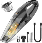 BSRCO Handheld Vacuum Cordless Rechargeable with LED Light, Car Vacuum Portable Cordless, Hand Vacuum Cleaner Car Seats, Home, Quick Cleanup, Strong Suction, Lightweight（Marengo）