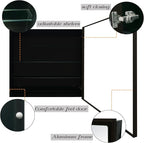 Bathroom Medicine Cabinet with MirrorSurface Mount Vanity Mirror Cabinet, Single Door Cabinet Famerhouse Bathroom with Storage (Brush Black, 24x24 Inch)