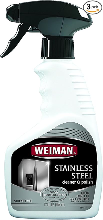 Weiman Stainless Steel Cleaner & Polish, 22 fl oz ( UltraQuality Pack of 3)