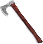 Armory Replicas - Hand Forged Tempered High Carbon Steel Battle Axe - Functional Two-Handed Bearded Viking Axe w/Genuine Leather Cover