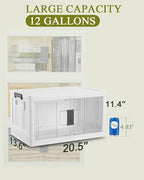 OlarHike 144QT Lockable Storage Bins with Lids - Folding Storage box with Doors and Wheels, Collapsible Plastic Bins for Closets, Stackable Organizer and Containers, Gifts, 3 Pack Cubes